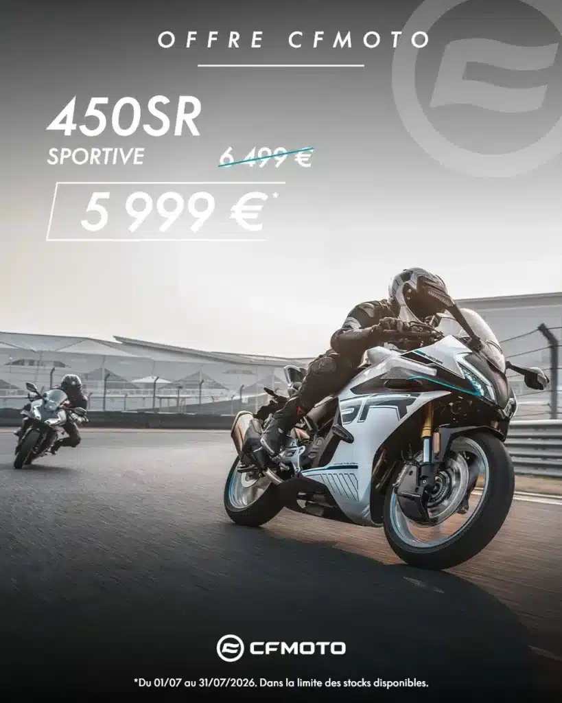 500 € de réduction sur la CFMOTO 450SR