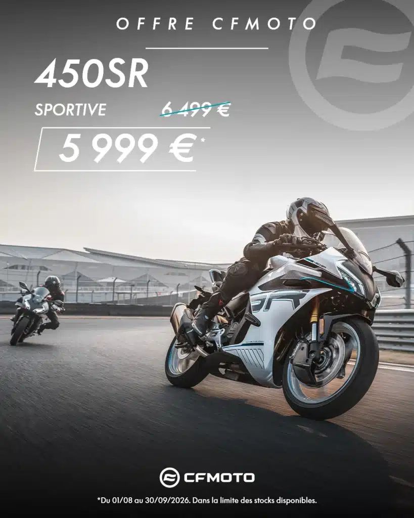500 € de prime à l'immatriculation sur la CFMOTO 450SR