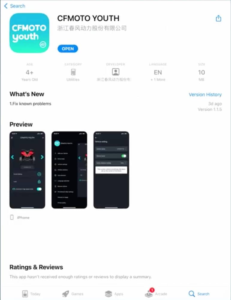 Comment utiliser l’application CFMOTO Youth ?