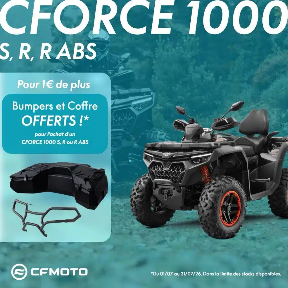 Coffre offert pour 1 € de plus pour l'achat d'un CFORCE 1000 CFMOTO